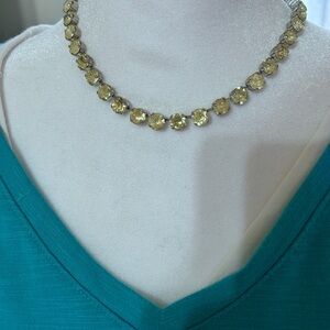 Swarovski Yellow Crystal Tennis Necklace by Sabika. New and yellow stones.